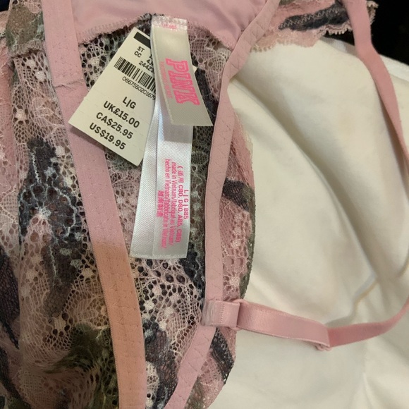 NWTS *** PINK Victoria’s Secret PINK CAMO BRALETTE/ SIZE -LARGE - Picture 4 of 4